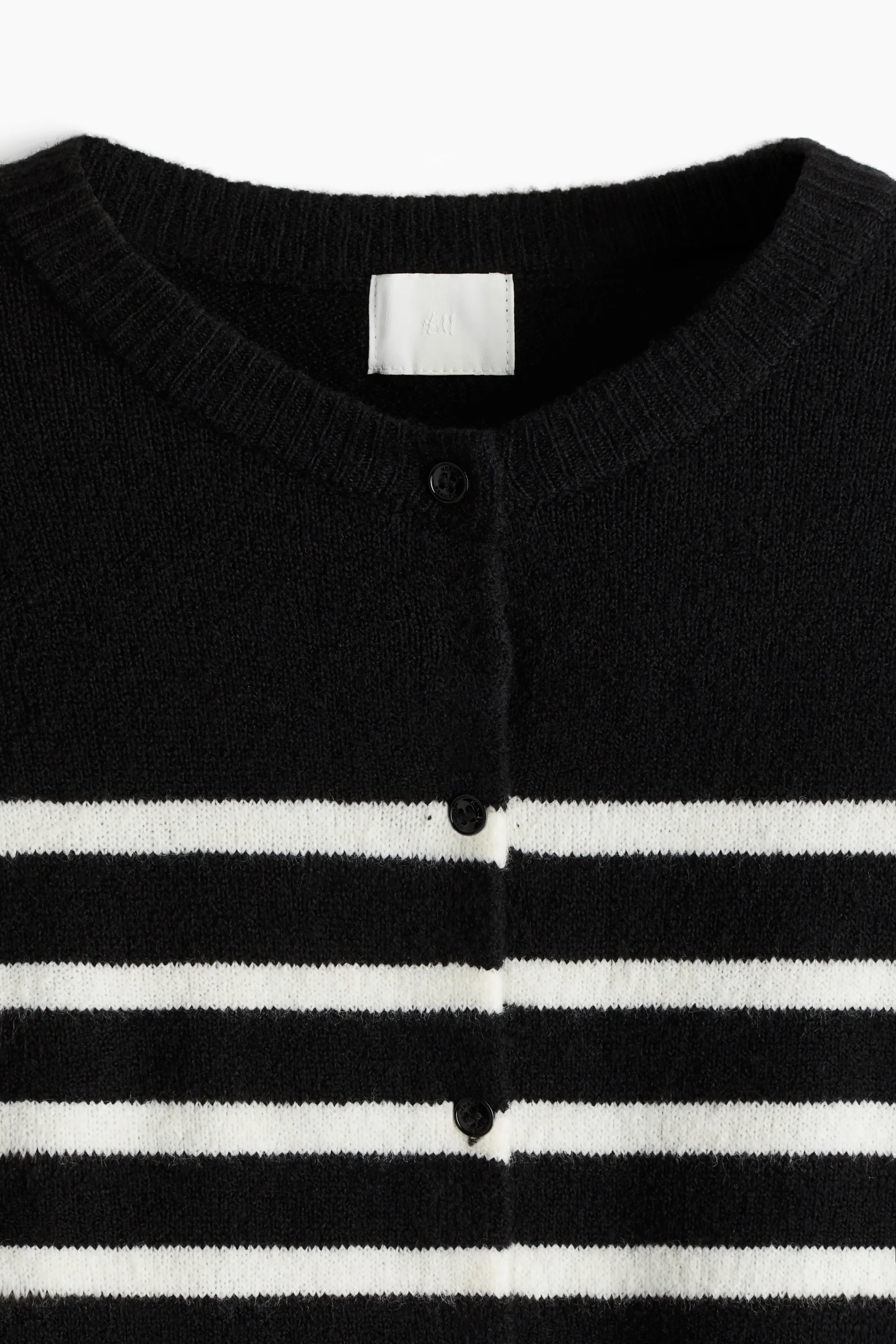 Gilet en maille - Noir/rayé