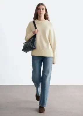 Pull oversize en laine - Écru — photo 2