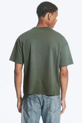 T-SHIRT COUPE AMPLE - Vert foncé — photo 3