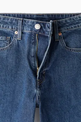 Slim Straight High Jeans - Bleu denim — photo 2