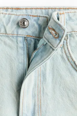 Short en denim à effet usé - Bleu denim pâle — photo 5