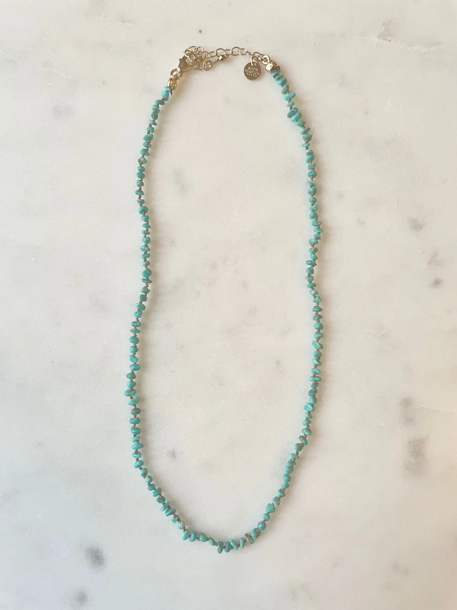 Nouveau ! ROOM SERVICE JEWELRY Collier Poésie Galets Turquoise