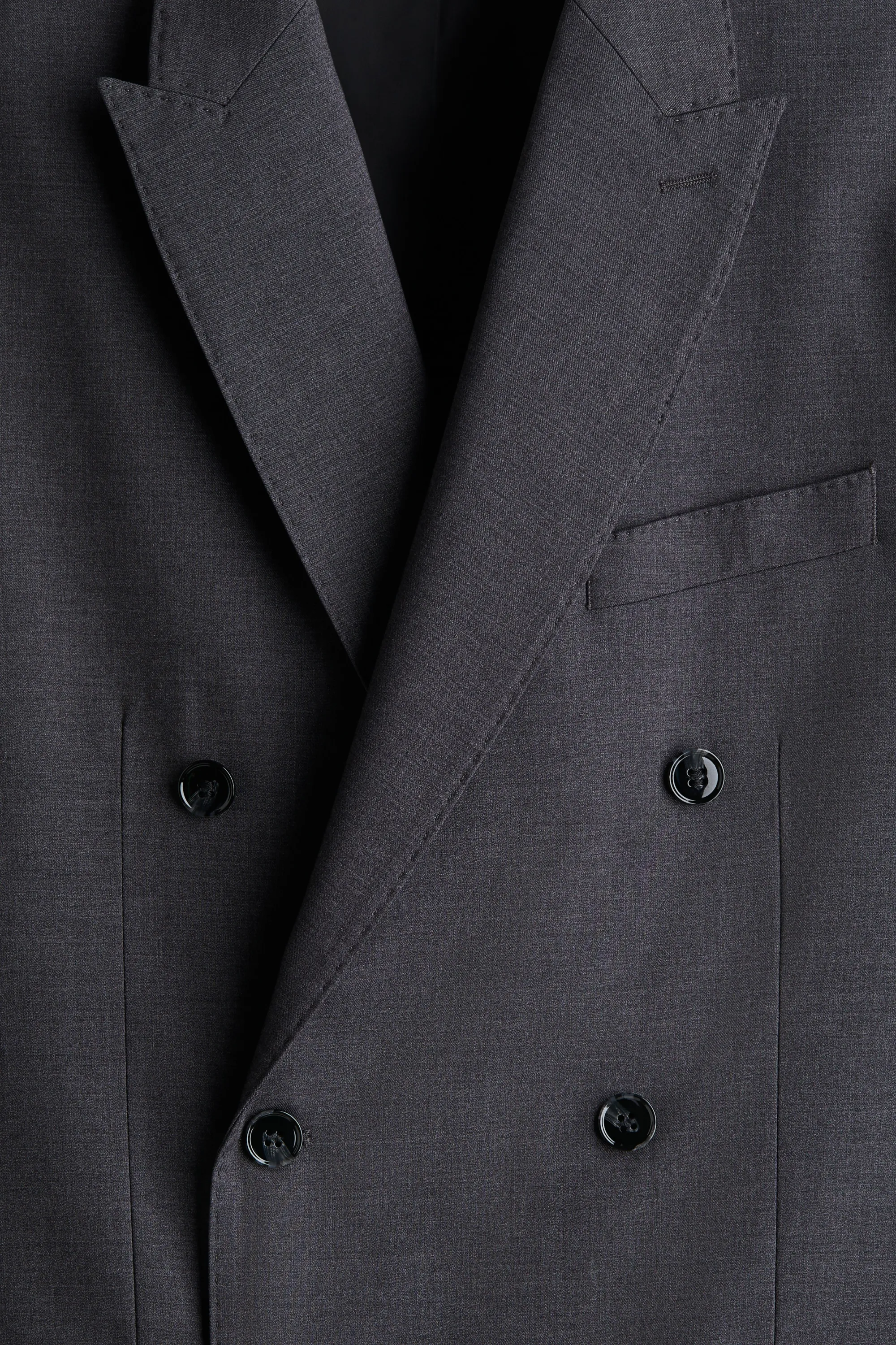 Veste Regular Fit à fermeture croisée - Gris foncé