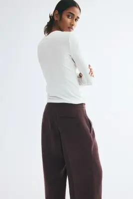 Pantalon chic - Marron foncé — photo 2