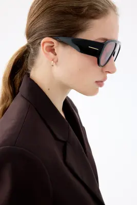 Lunettes de soleil polarisées - Noir/rose pêche — photo 4