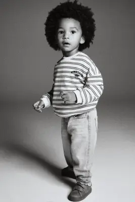 Jean en coton - Bleu denim — photo 3