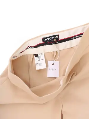 Pantalon slim fit taille basse en coton stretch beige crème Prix boutique 580€ Taille 36 — photo 2