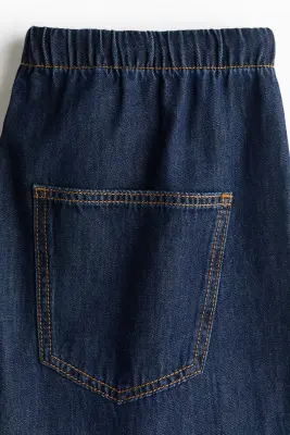 Pantalon barrel - Bleu denim foncé — photo 4