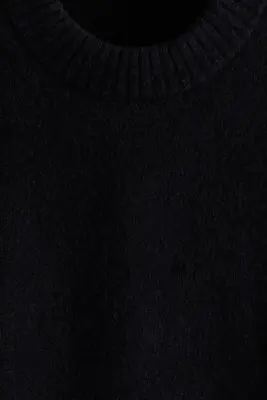 Pull Regular Fit à la finition brossée - Noir — photo 4