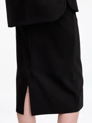 Jupe crayon slim - Noir — photo 3