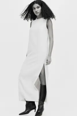 Robe ornée de strass - Crème — photo 2