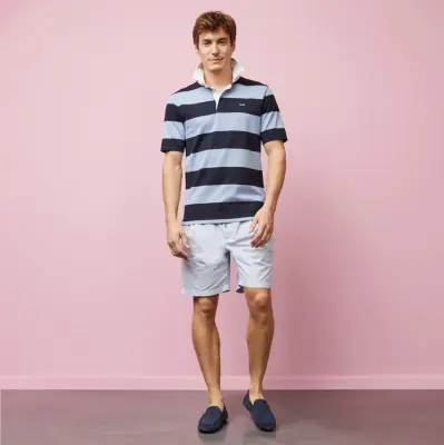EDEN PARK POLO RAYE Bleu — photo 2