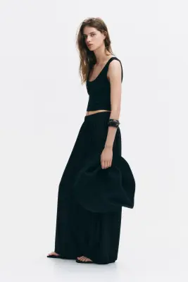 Pantalon ballon avec taille élastique - Noir — photo 1