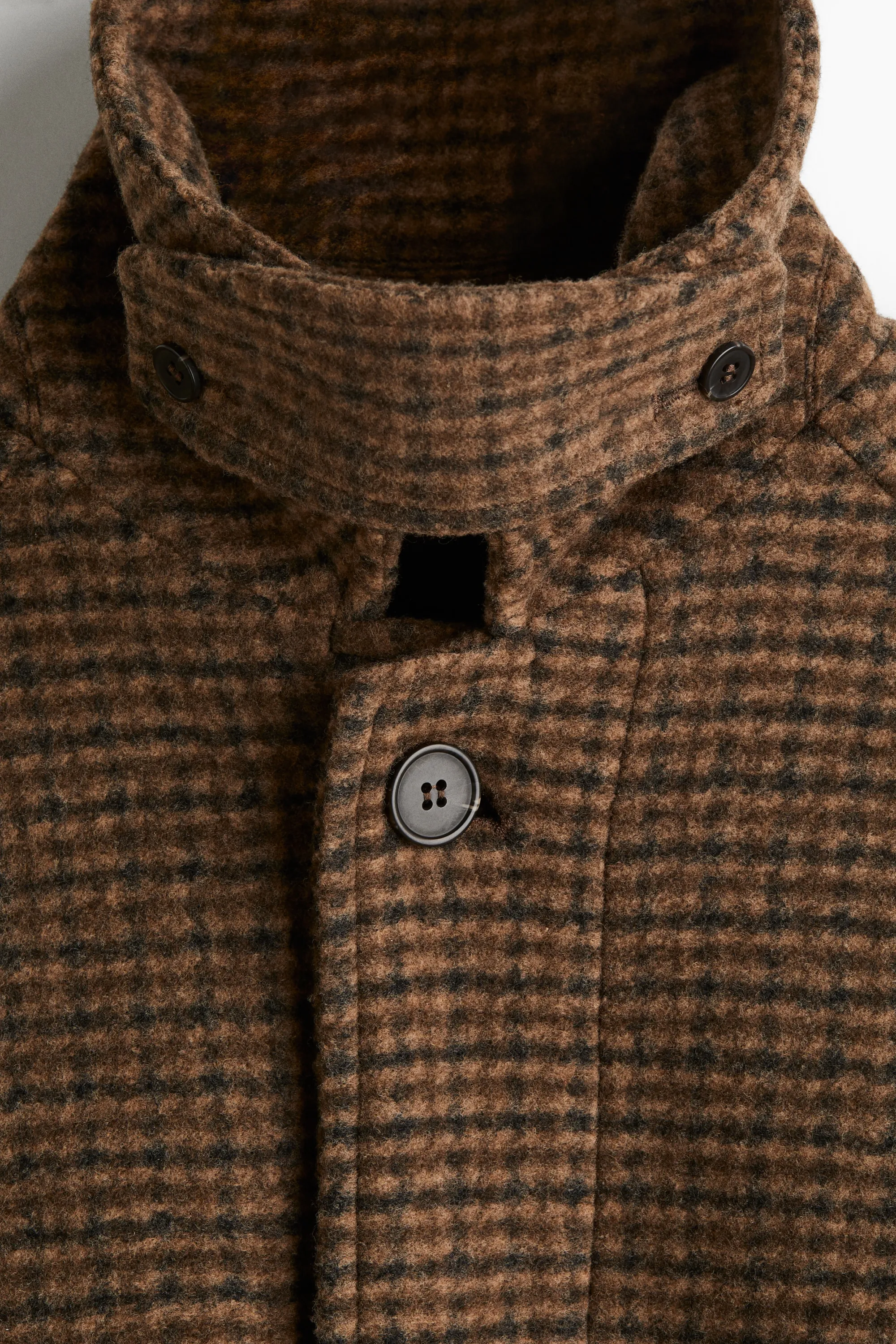 Manteau 3/4 - Marron foncé/carreaux