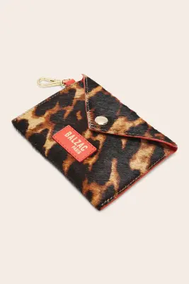 Porte-cartes Loulou pony léopard caramel — photo 3