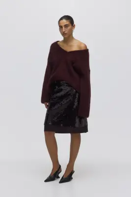 Jupe à sequins - Bordeaux — photo 1