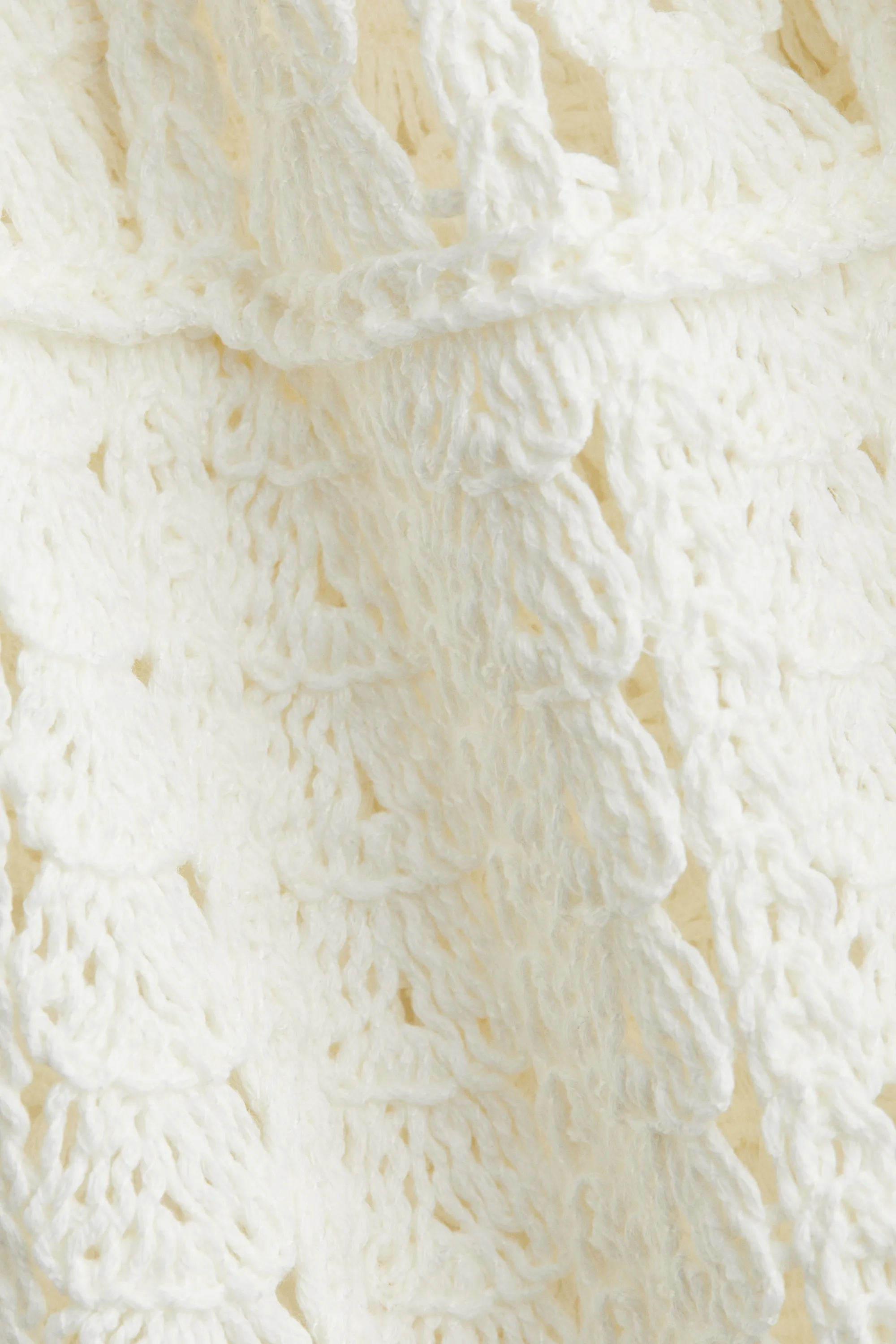 Robe façon crochet - Crème