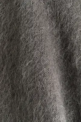 Pull oversize en mohair mélangé - Gris ancien foncé — photo 5