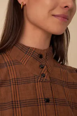blouse vanita carreaux cannelé — photo 3