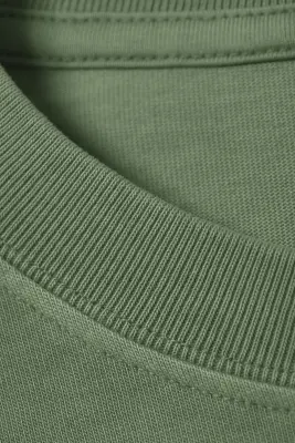 T-shirt ample à manches longues - Blanc - rayures vertes — photo 3