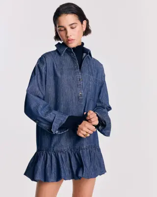 Robe Deborah bleu chambray foncé — photo 1