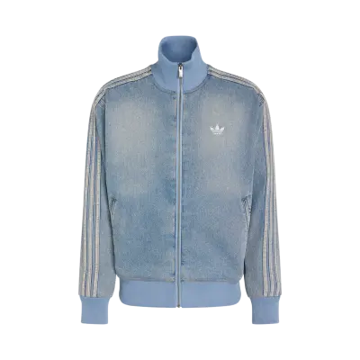 Adidas Denim Firebird Track Top Worn Blue — photo 1