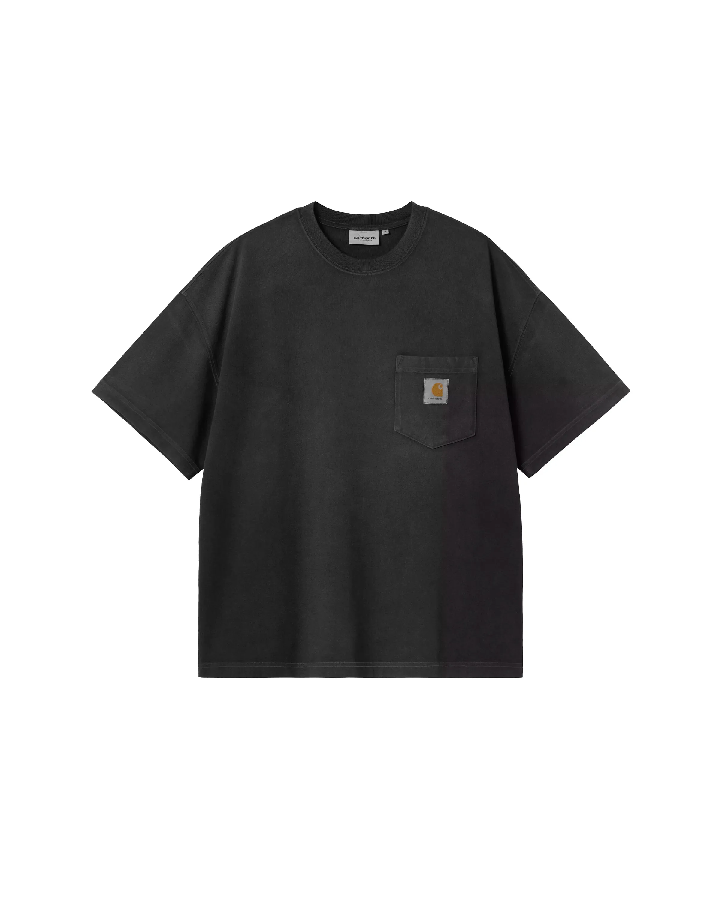 Tee Shirt Hudson Pocket Black Chalk Wash
