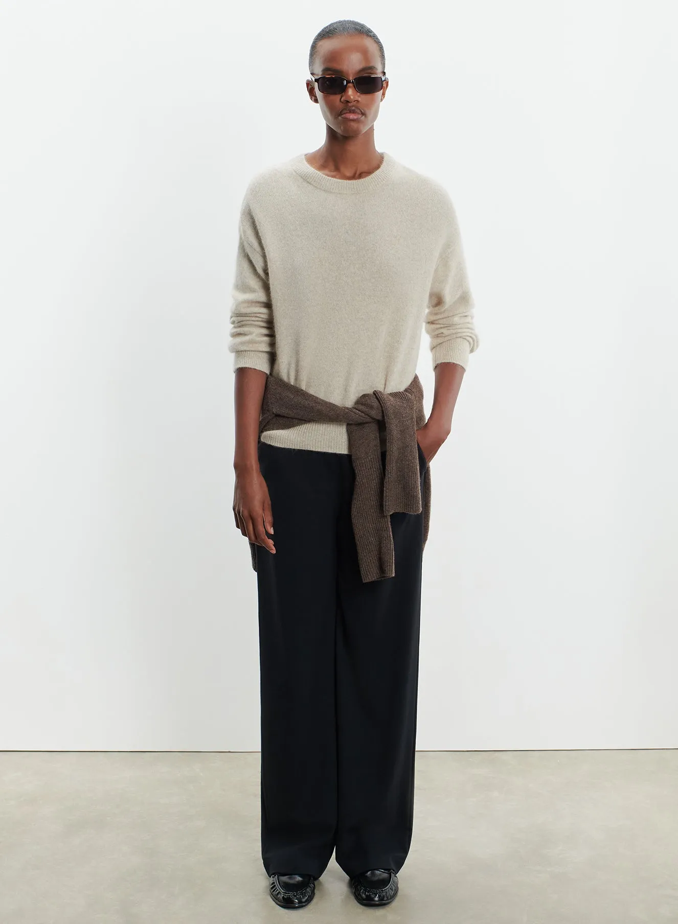 Pantalon en viscose, polyamide et élasthanne