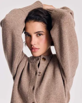 Cardigan Hilda taupe — photo 2