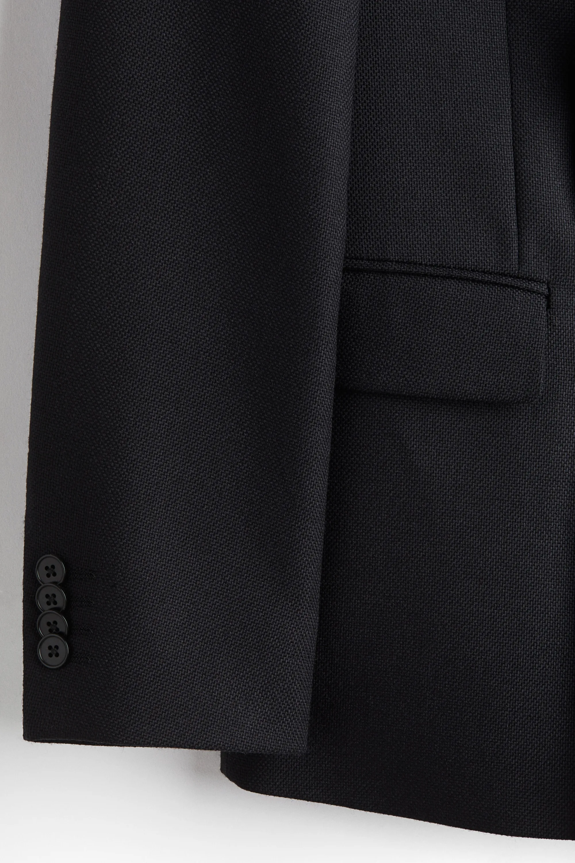 Veste croisée Regular Fit en laine mélangée - Noir