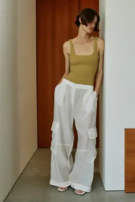 Body string avec dos décolleté - Camel — photo 2