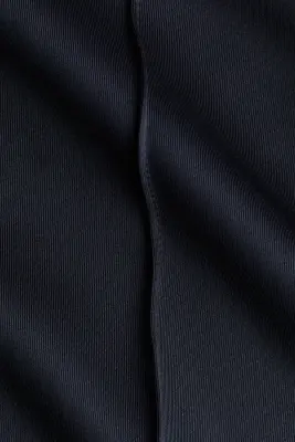 Pantalon finement côtelé avec cordon de serrage - Bleu marine — photo 4