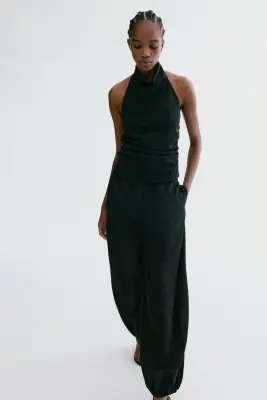 Pantalon jogger à jambes ballon - Noir — photo 1