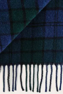 Écharpe Public tartan bleu et vert — photo 5