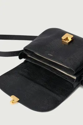 SAC BELLISSIMA MINI NOIR LÉZARD — photo 4