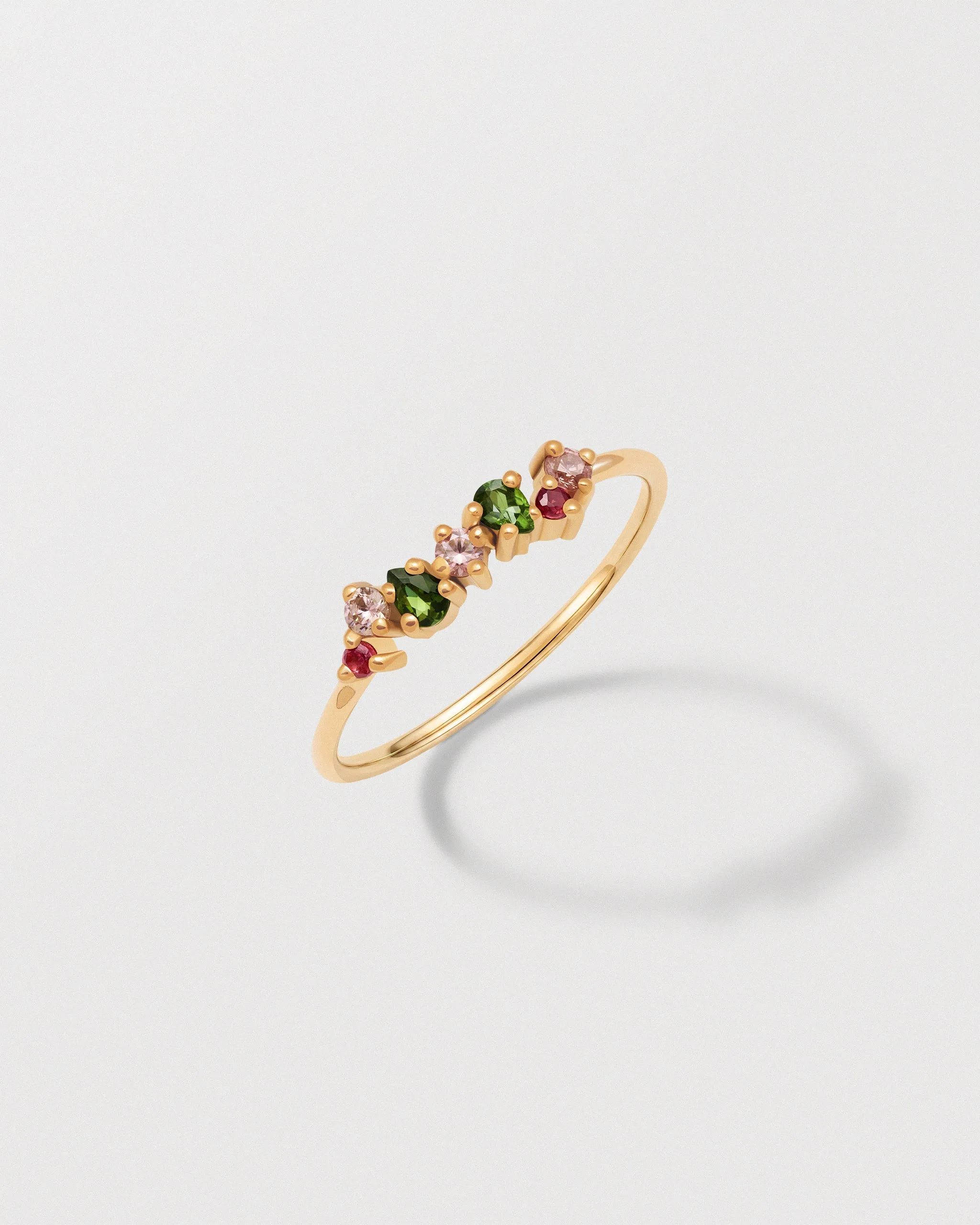 BAGUE ROSE - Or blanc 18 carats