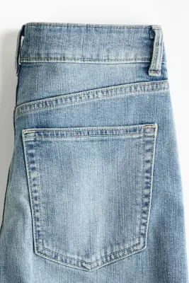 Wide High Waist Jeans - Bleu denim clair — photo 5