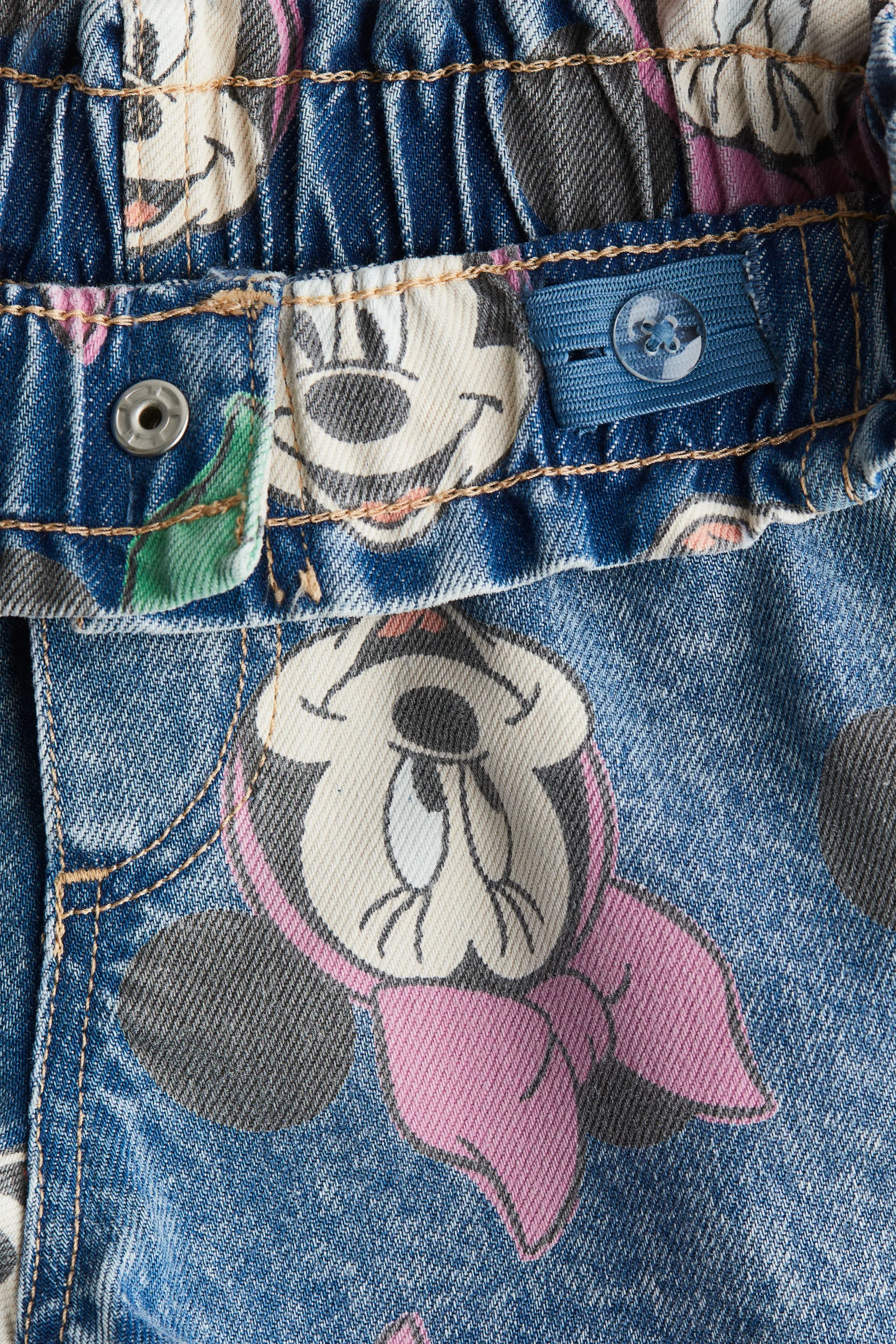 Short Loose Fit en denim - Bleu denim/Minnie