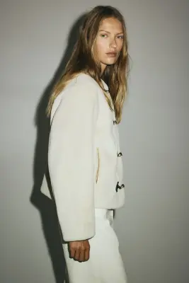 Veste façon duffle-coat - Beige clair — photo 3