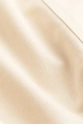 Robe en twill avec jupe évasée - Crème — photo 4