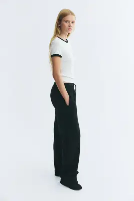 Pantalon en molleton - Noir — photo 6