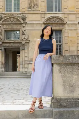 Robe Aimée - rayé bleu — photo 2