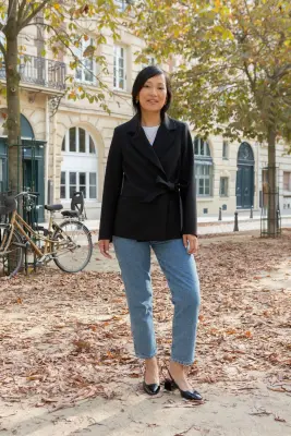 Veste croisée Alysa - noir — photo 3