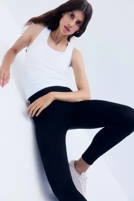 MAMA Legging côtelé Seamless - Noir — photo 1