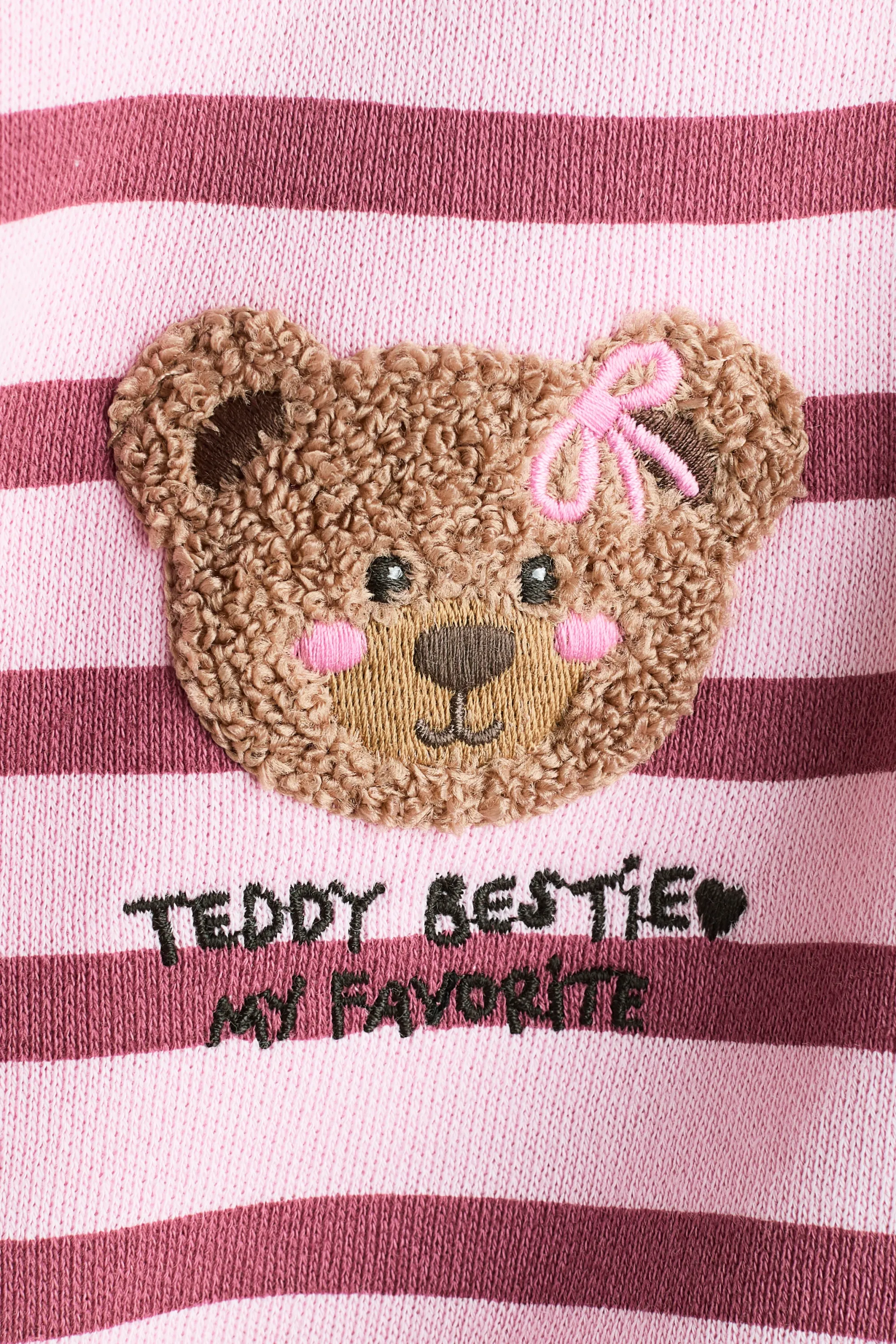 Sweat avec appliqué en tissu Teddy bear - Rose clair/Teddy Bestie