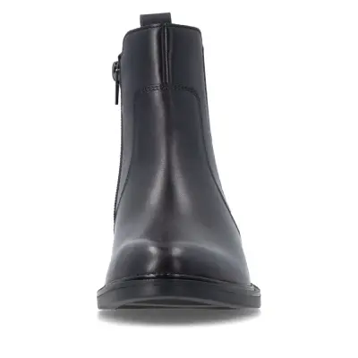 Bottines Remonte D2W78-00 Noires - Cuir Lisse Zip Talon Bloc Grande Pointure Femme — photo 5
