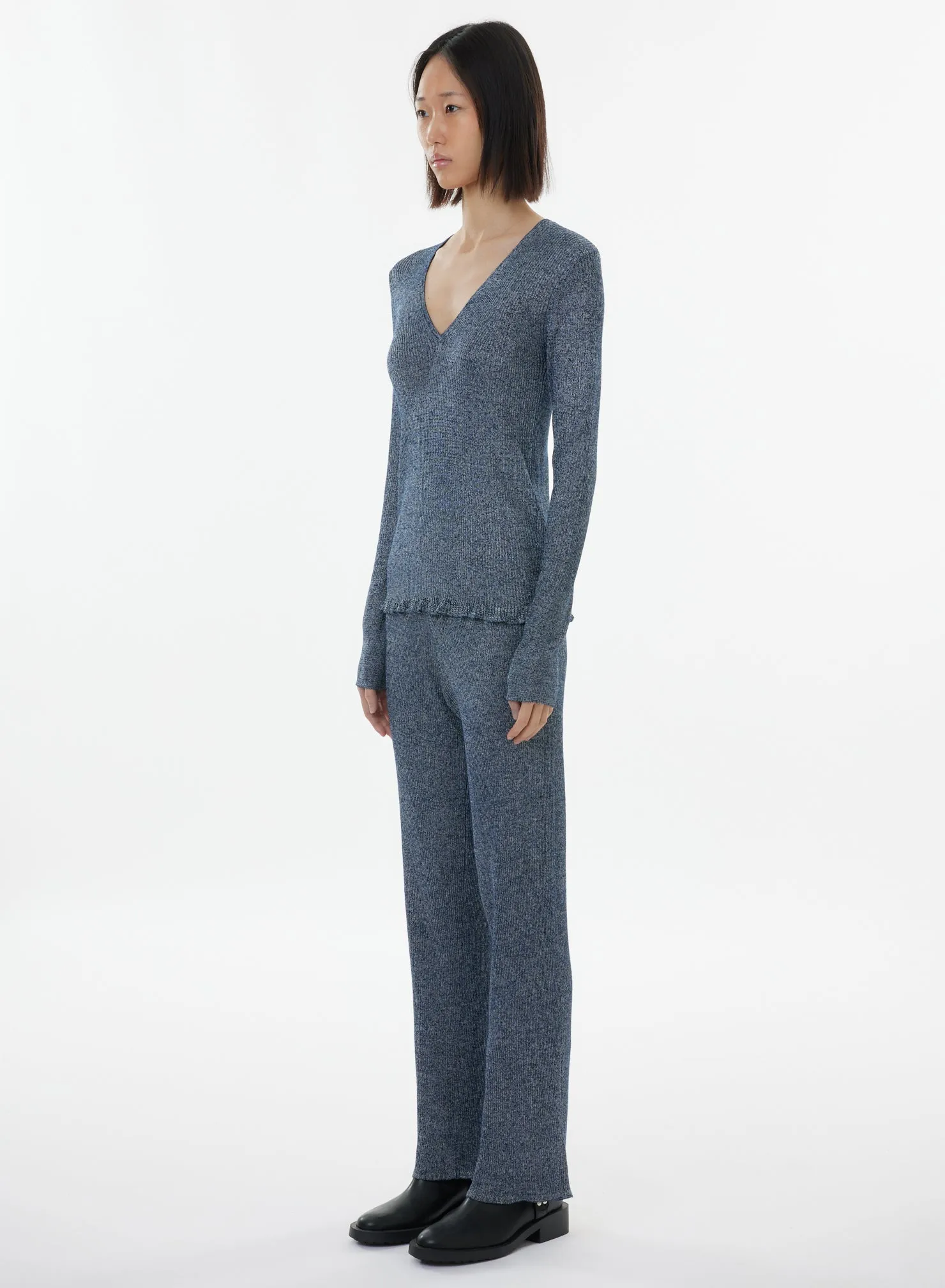 Pull en viscose et fibre irisée