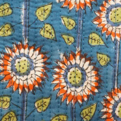 Pochette Fleurs Bleu & Rouge — photo 2