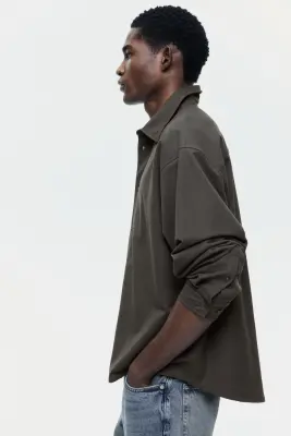 Chemise Loose Fit - Marron — photo 3