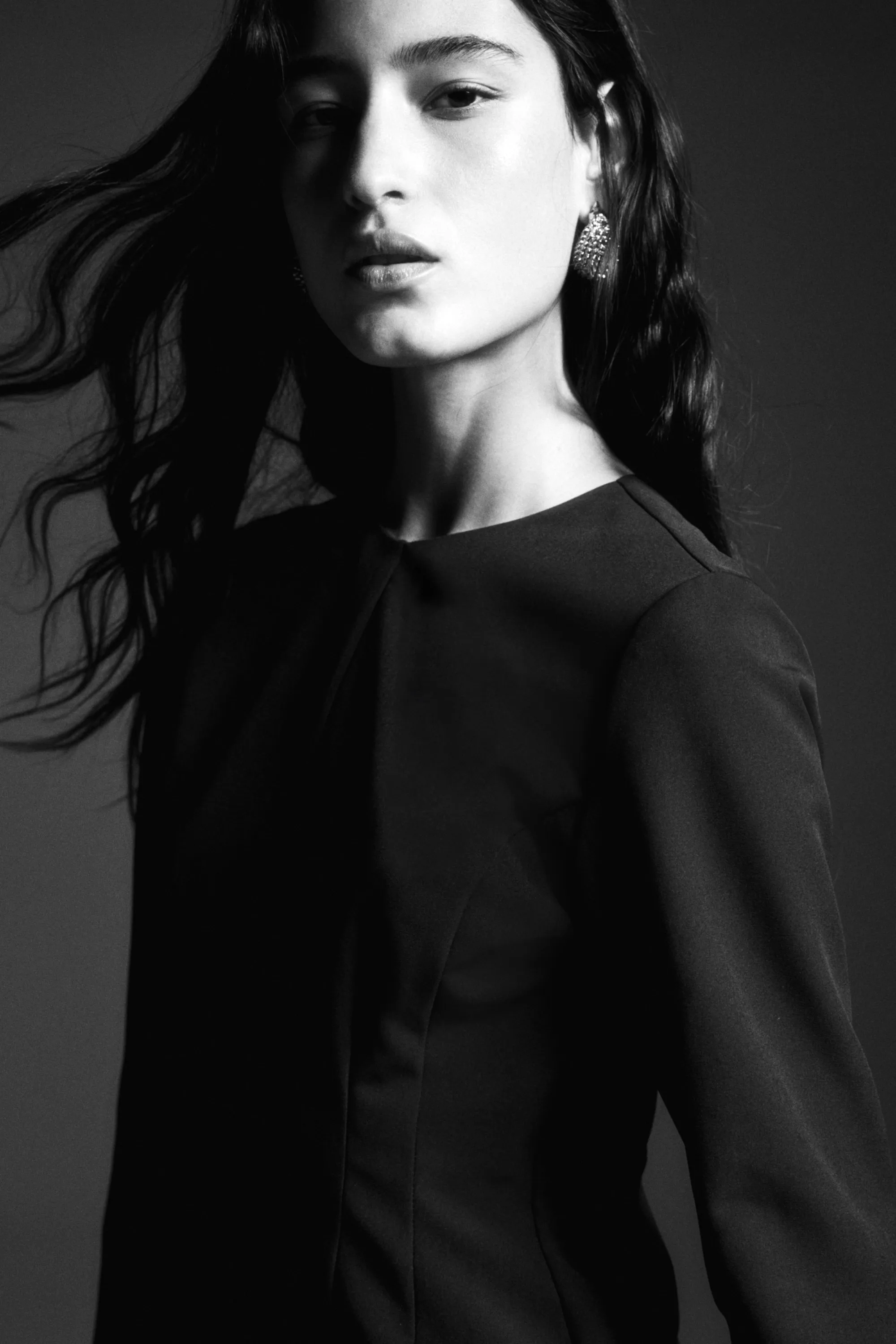 Robe à dos ouvert - Noir